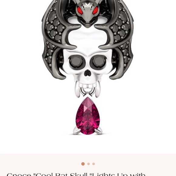 Pandora (Authentic) “Always By my side” Bangle with 9 charms and chain Bat Theme - Picture 7 of 13